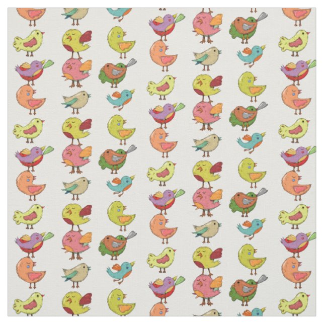 Multicolored Sweet Songbirds Thunder_Cove Fabric (Swatch)