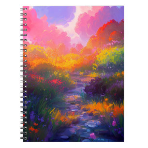 Multicolored Symphony of the Sunset Garden Notebook