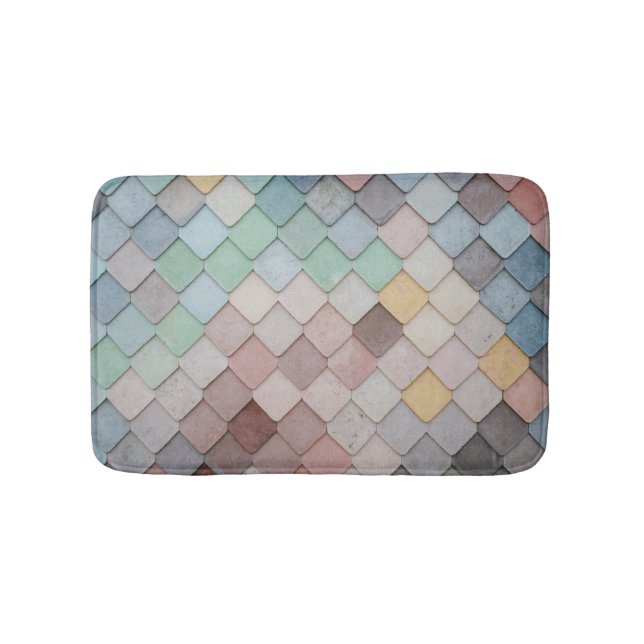 Multicolored Tiles Bath Mat (Front)