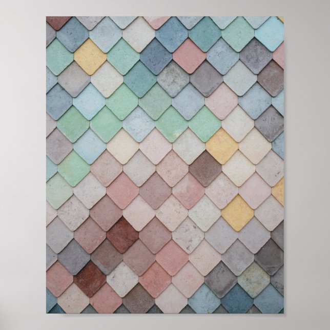 Multicolored Tiles Poster (Front)
