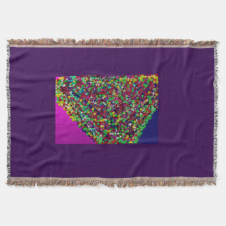 Multicolored Tree Between Worlds Throw Blanket