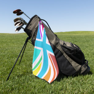 Multicolored Union Jack/Flag Design Golf Towel