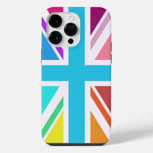 Multicolored Union Jack/Flag Design iPhone 14 Pro Max Case