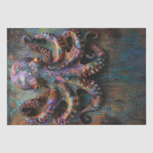 Multicolored Vibrant Octopus Decoupage Tissue Paper
