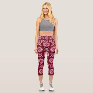 Multicolored Vibrant Pattern Capri Leggings