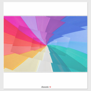 multicolored vortex on Custom-Cut Vinyl Sticker