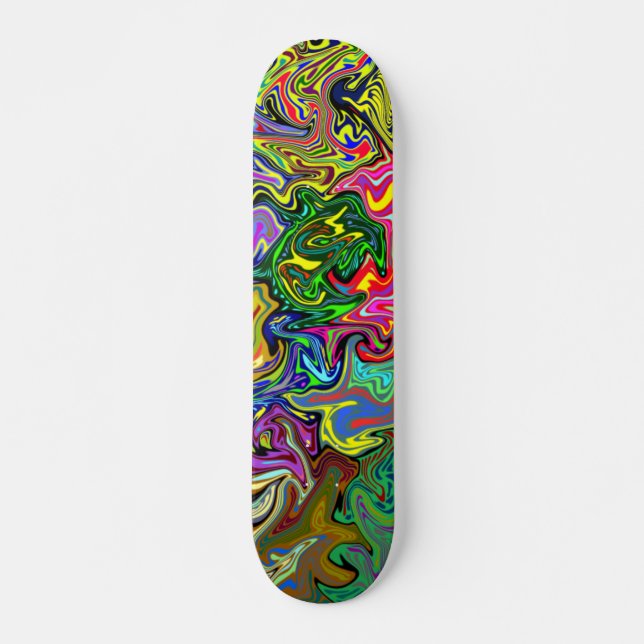 Multicolored Warp Skateboard (Front)