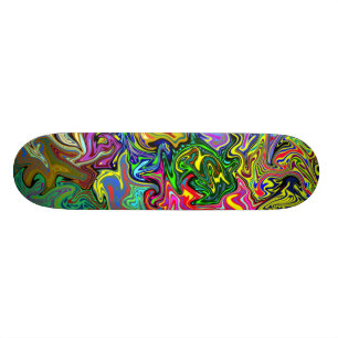 Multicolored Warp Skateboard