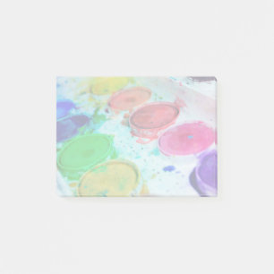 Multicolored Watercolor Paint Palette Post-it Notes