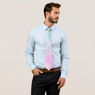 Multicolored Watercolor with Splatter Tie