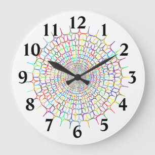 Multicolored Web Large Clock