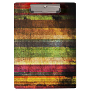 Multicolored Wood Pattern Clipboard