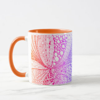 Multicolored  Zentangle mug