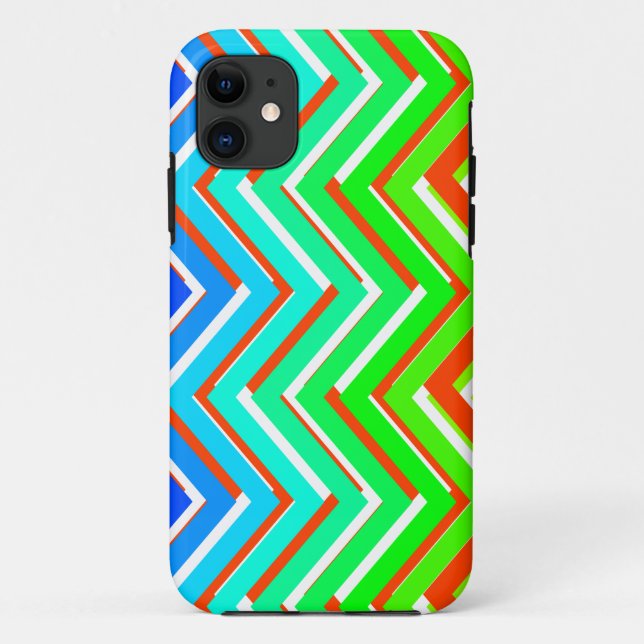 Multicolored Zigzag Case-Mate iPhone Case (Back)