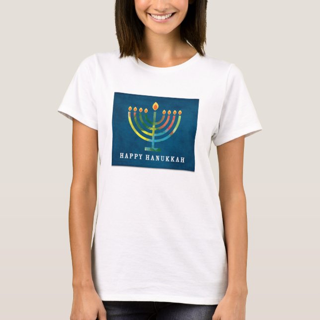 MulticolorHappy Hanukkah T-Shirt (Front)