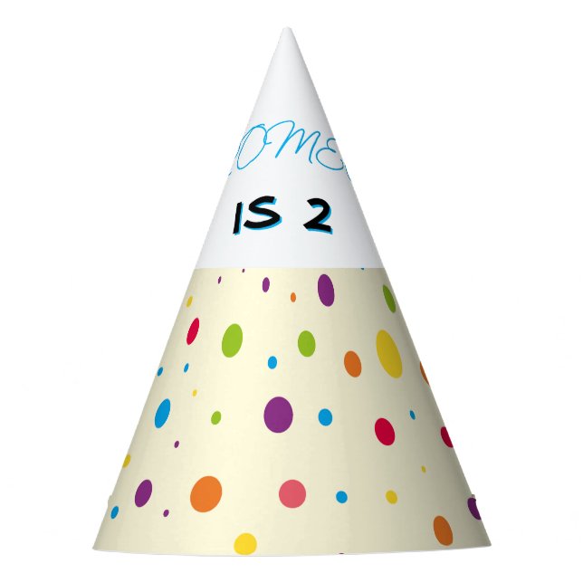 Multicolour Dot Birthday Party Hat (Front)