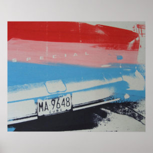 Multicolour fender poster