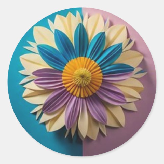Multicolour Floral Sticker Art (Front)