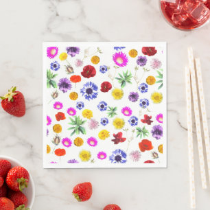 Multicolour flowers napkin
