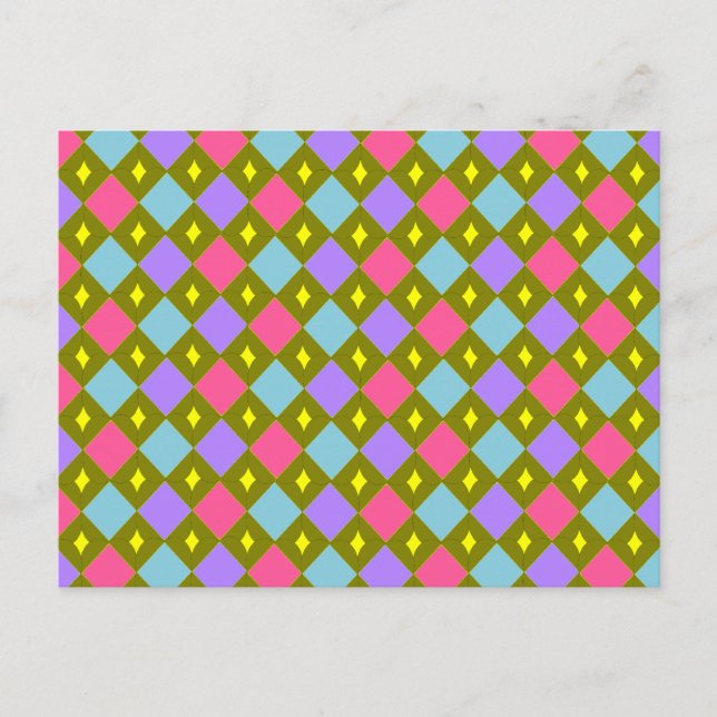 Multicolour Honeycomb Create your own Postcard (Front)