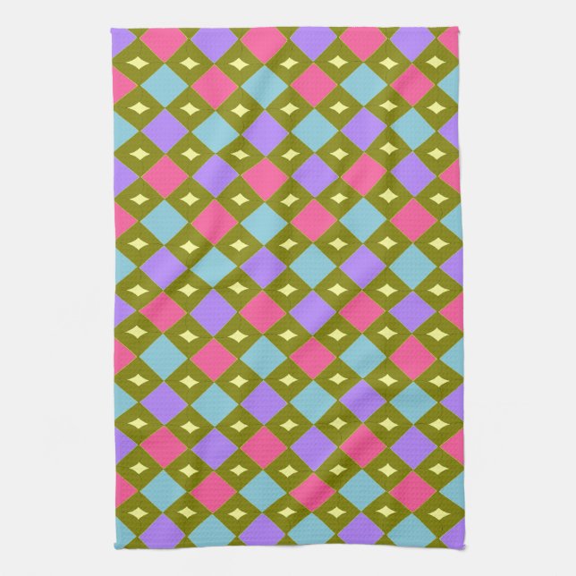 Multicolour Honeycomb You Create Kitchen Towel (Vertical)