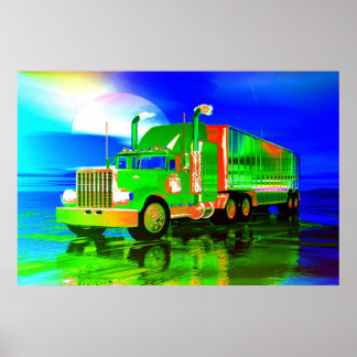 Multicolour Truck Poster
