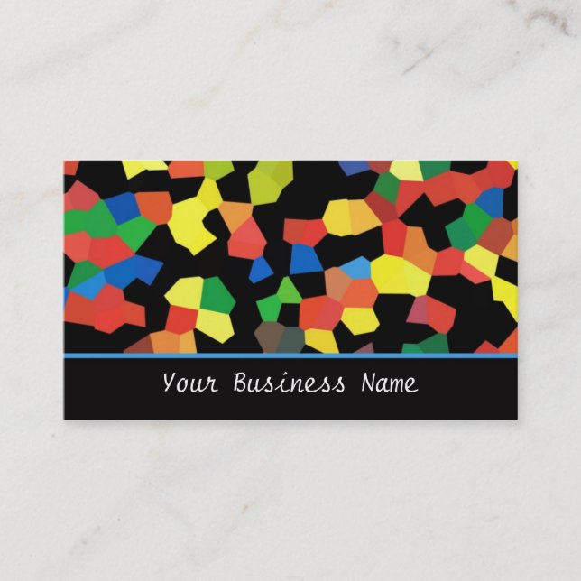 Multicoloured Abstract  Business Card (Front)