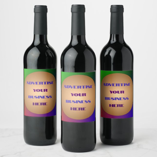  Multicoloured Business Design Illuminated Sign Wine Label (Bottles)