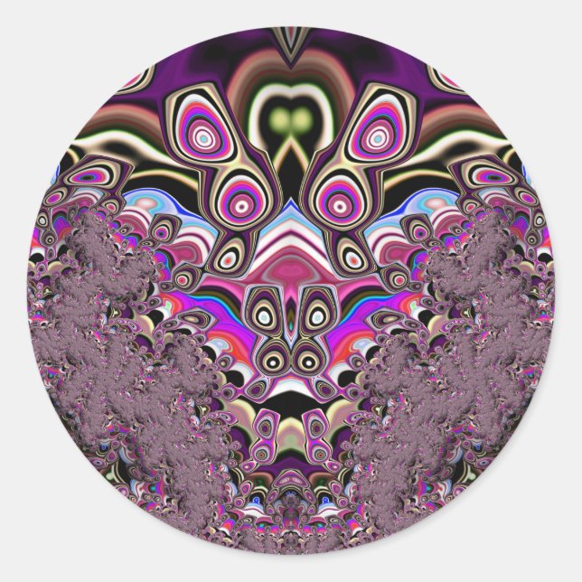 Multicoloured ~ Classic Round Sticker (Front)