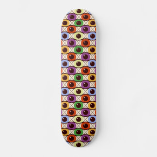 multicoloured eyeballs skateboard
