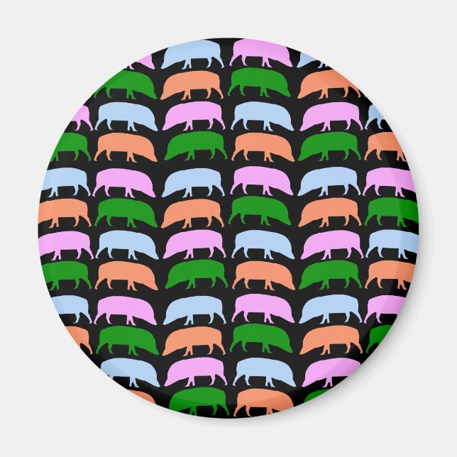 Multicoloured Hogs Magnet (Front)