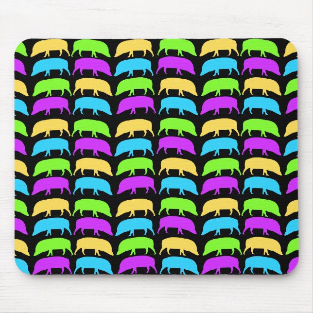 Multicoloured Hogs Mousepad (Front)