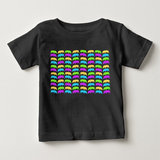 Multicoloured Hogs Organic Baby Creeper (Front)