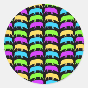 Multicoloured Hogs Sticker
