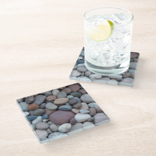 Multicoloured Pebbles Glass Coaster