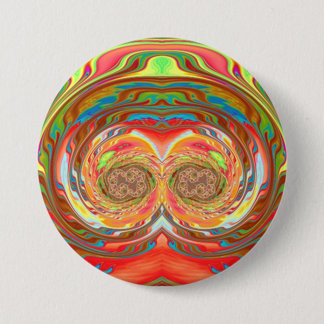 ~ Multicoloured Shades 7.5 Cm Round Badge (Front)