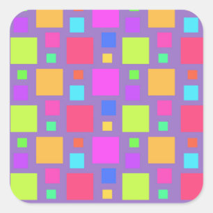 Multicoloured Squares 2011 Square Sticker