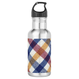 Multicoloured Tartan Pattern 532 Ml Water Bottle