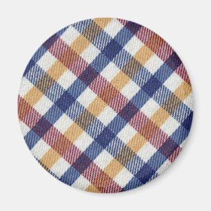 Multicoloured Tartan Pattern Magnet