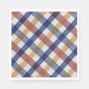 Multicoloured Tartan Pattern Napkin