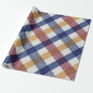 Multicoloured Tartan Pattern Wrapping Paper