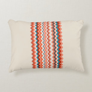 Multicoloured Wavy Pattern Decorative Cushion