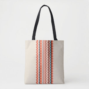 Multicoloured Wavy Pattern Tote Bag