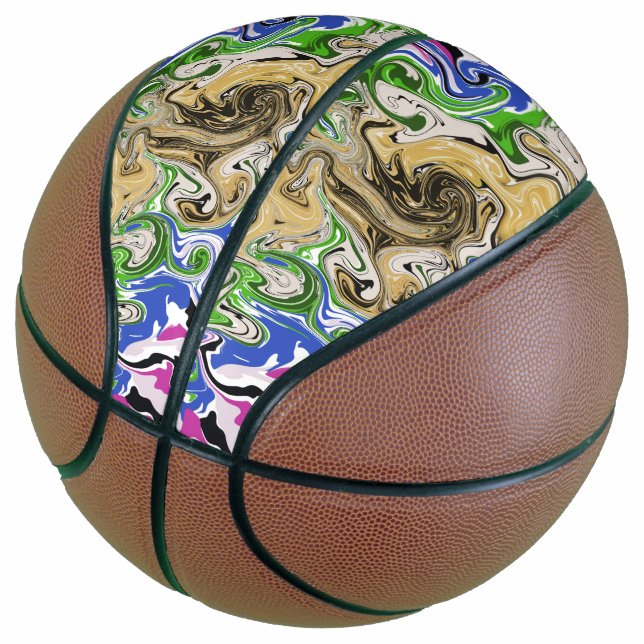 Multicolours liquify basketball (Angled)