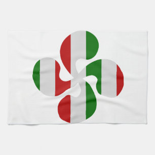 Multicouleurs crosses Basque Tea Towel