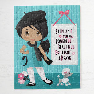 Multicultural Beautiful and Brave Girl Jigsaw Puzz Puzzle