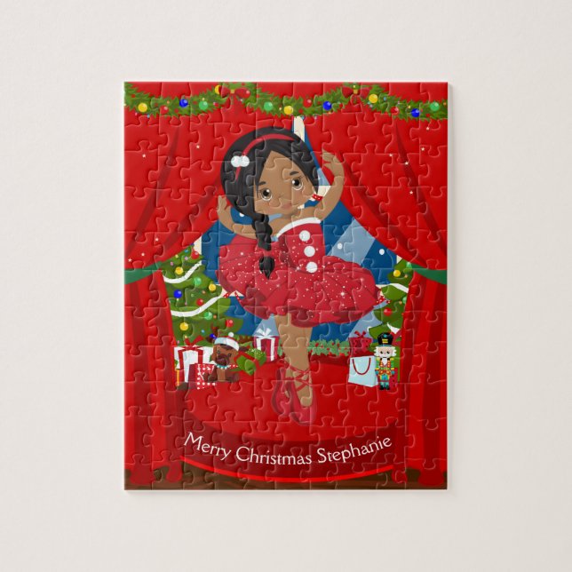 Multicultural Christmas Ballerina Jigsaw Puzzle (Vertical)