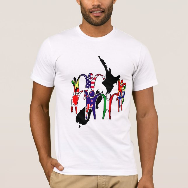 Multicultural NZ Design T-Shirt (Front)