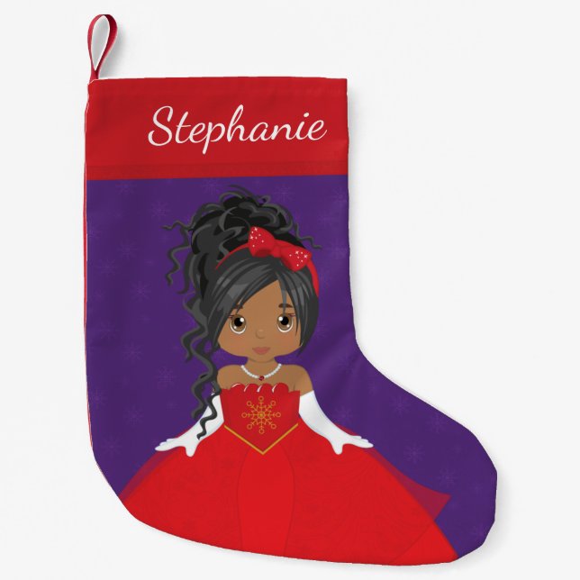 Multicultural Princess Christmas Stocking (Front)