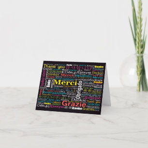 Multicultural Thank You or Blank Note Card